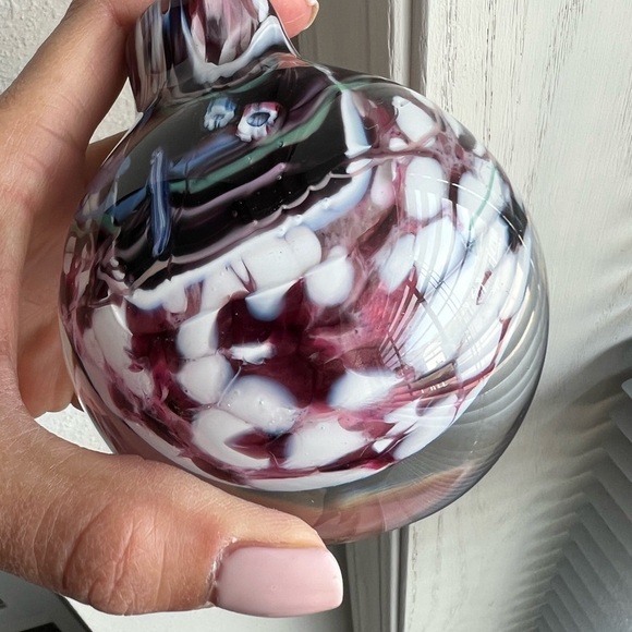 Art Glass Decanter Signed Peter Patterson 92 | Multicolor Swirl | Collectible. - Picture 7 of 8